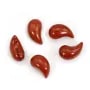 Jaspe rosso a goccia semi percé 10x20mm x 1pz