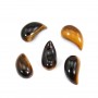 Oeil de tigre goutte semi percé 10x20mm x 1pc