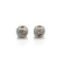 Diamantkugeln, Silber 925, 7mm x 4 Stück.