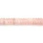 Cuarzo rosa rondelle - Heishi - 2x6mm x 39cm