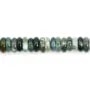Ágata musgo redonda - Heishi - 2x6mm x 38cm