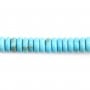 Howlite teinté Turquoise rondelle - Heishi - 2x6mm x 39cm