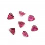 Tormalina rosa incastonata, taglio trilliant 4mm x 1pz