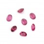 Turmalina rosa engastada, tamaño ovalado 3x4mm x 1 ud.