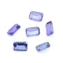 Tanzanite da incastonare, taglio smeraldo 4x6mm x 1pz