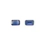 Zaffiro incastonato, taglio smeraldo 3x5mm x 1pz