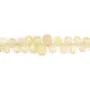 Äthiopischer Opal flache Tropfenperlen, abgestufte Größe x 43 cm (pcs)