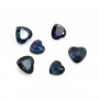 Zafiro engastado, talla corazón 4-5mm x 1 ud.