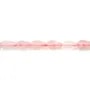 Quartz rose goutte facetté 6x9mm x 39cm
