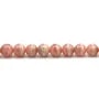 Rhodochrosite de forme ovale plate, 7 * 9mm x 40cm