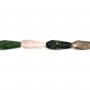 Faceted drop-shaped moss agate 6x16mm x 39cm