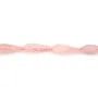 Cuarzo rosa gota facetado 6x16mm x 40cm
