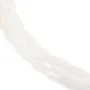White faceted drop jade 6x16mm x 39cm