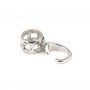 Attache pendentif para Donut (25mm) - 3.8x19mm - Plata 925 rodinada x 1ud