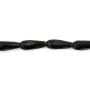 Ossidiana a goccia sfaccettata 6x16mm x 40cm