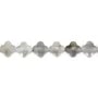 Labradorite clover faceted 13 mm x 40cm