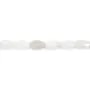 White faceted drop-shaped jade 6x9mm x 39cm