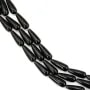 Obsidienne goutte 6x16mm x 40cm