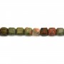 Unakite cube facetté 2.5mm x 39cm
