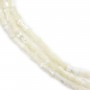 Madrepérola branca tubo de bambu 4x8mm x 39cm