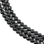 Schwarzer runder flacher facettierter Onyx 6mm x 39cm