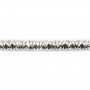 Hematita plateada, disco ondulado 2x6mm x 40cm