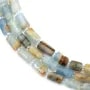 Calcite azul barroca 7x11mm x 39cm (28 peças)