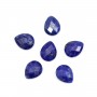Cabochon Lapis Lazuli goutte facetté 8x10mm x 1pc