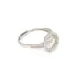Anello regolabile con pavé rotondo per semi percée - zircone cubico e Argento 925 rodio x 1pc