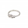 Anello regolabile farfalla per semi percée - zircone cubico & Argento 925 rodio x 1pc