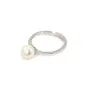 Anillo ajustable fino para semi perforado - Plata 925 rodinada x 1ud.
