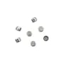 Spacer round 4mm rhinestone - cubic zirconia & Rhodium plated 925 Silver x 1pc