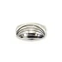 Perle olive striée 6x10mm - Argent 925 x 1pc