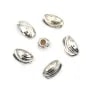 Perla d'oliva a righe 6x10mm - Argento 925 x 1pz