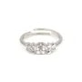 Anillo ajustable de mariposa para semi perforado - circonita cúbica y Plata de ley 925 rodinada x 1ud.
