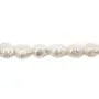 Perles de culture d'eau douce, blanche, baroque, 13-15mm x 40cm