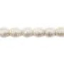 Perles de culture d'eau douce, saumon, ronde plate, 15mm x 40cm