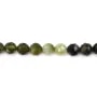 Green faceted round 4mm x 38cm tourmaline
