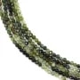 Tourmaline verte dégradé rond facetté 3mm x 39cm