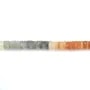 Pierre de lune multicolorida, disco facetado heishi 6-7mm x 40cm