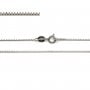 Square link chain 0.7mm in Rhodium-plated 925 Silver x 40cm