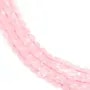 Rose quartz, round faceted and flat shape, 6mm x 40cm