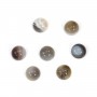 Cabochon agata del Botswana, di forma rotonda, 12mm x 2pz