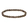 Pulsera de cuarzo ahumado redonda de 6 mm - Elástico x 1 ud.