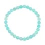 Bracelet Amazonite du Pérou rond 6mm - Elastique x 1pc