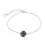 Bracelet argent 925 nacre blanc fleur de 4 herbres