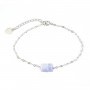 Bracciale in Argento 925 con calcedonio rettangolare