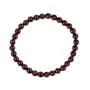 Pulseira de Granada vermelha redonda 6mm - Elástico x 1 unidade