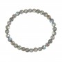 Pulsera Labradorita redonda 6mm - Elástica x 1ud