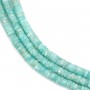 Amazonite du Pérou rondelle heishi facetté 6-7mm x 40cm
